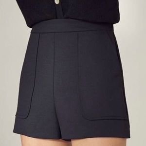 Black High-Waist Women's Shorts